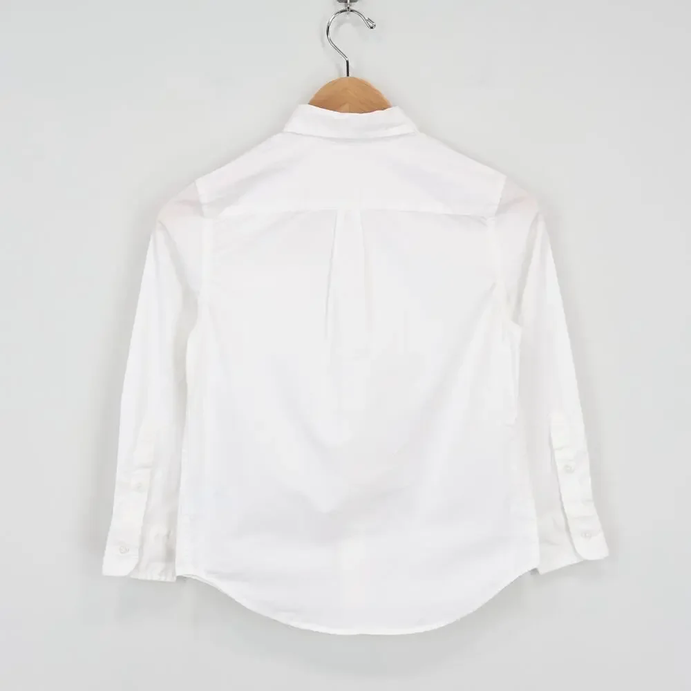 J.Crew Crewcuts Kid's Long Sleeve Flex Washed White Shirt Size 8 NWT